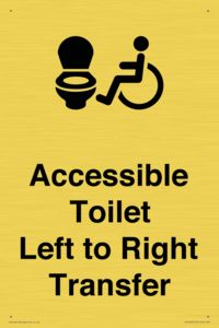 Accessible Toilet with Left to Right Transfer